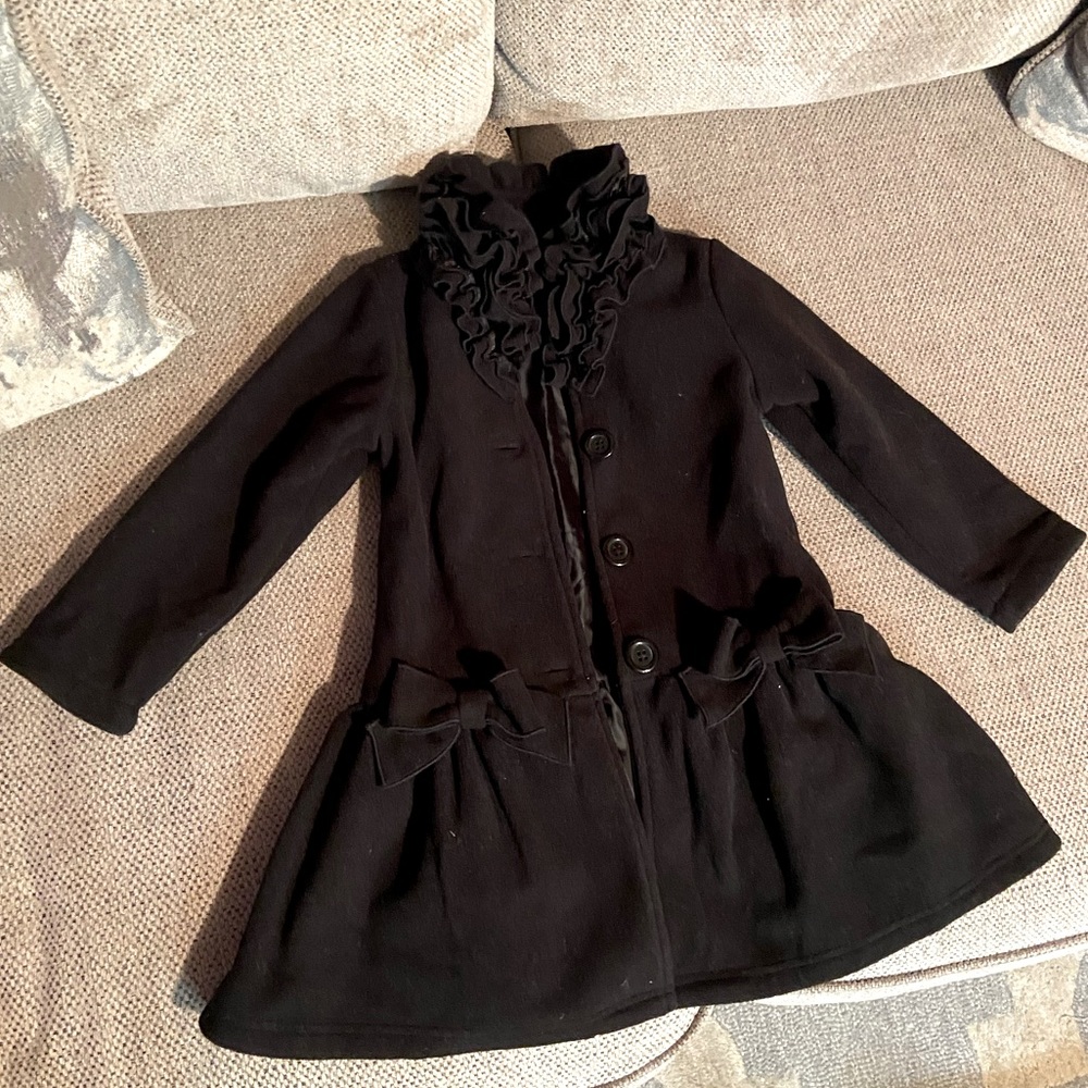 Girls black pea coat